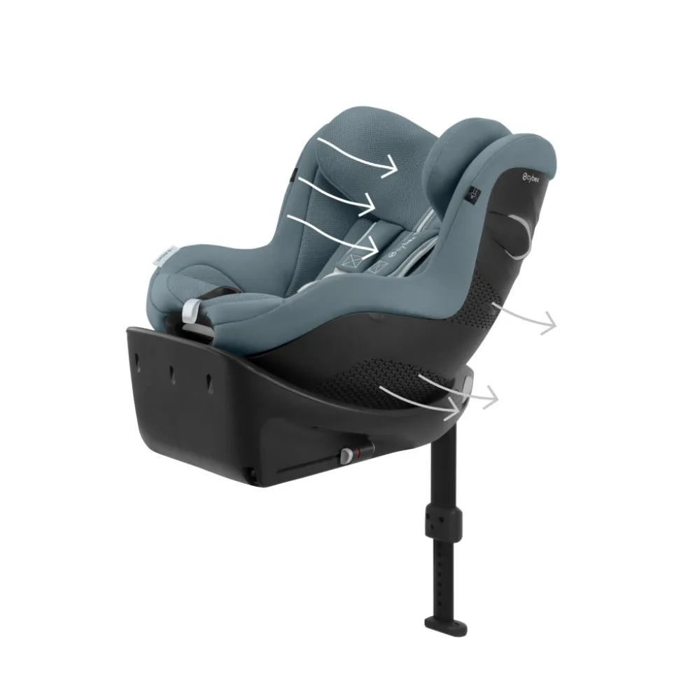 Siège auto sirona gi i-size tissu plus stormy blue avec base intégrée