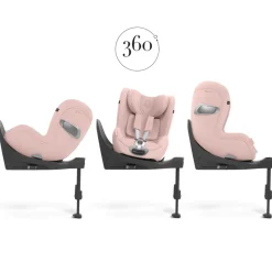 Siège auto sirona t i-size tissu plus peach pink