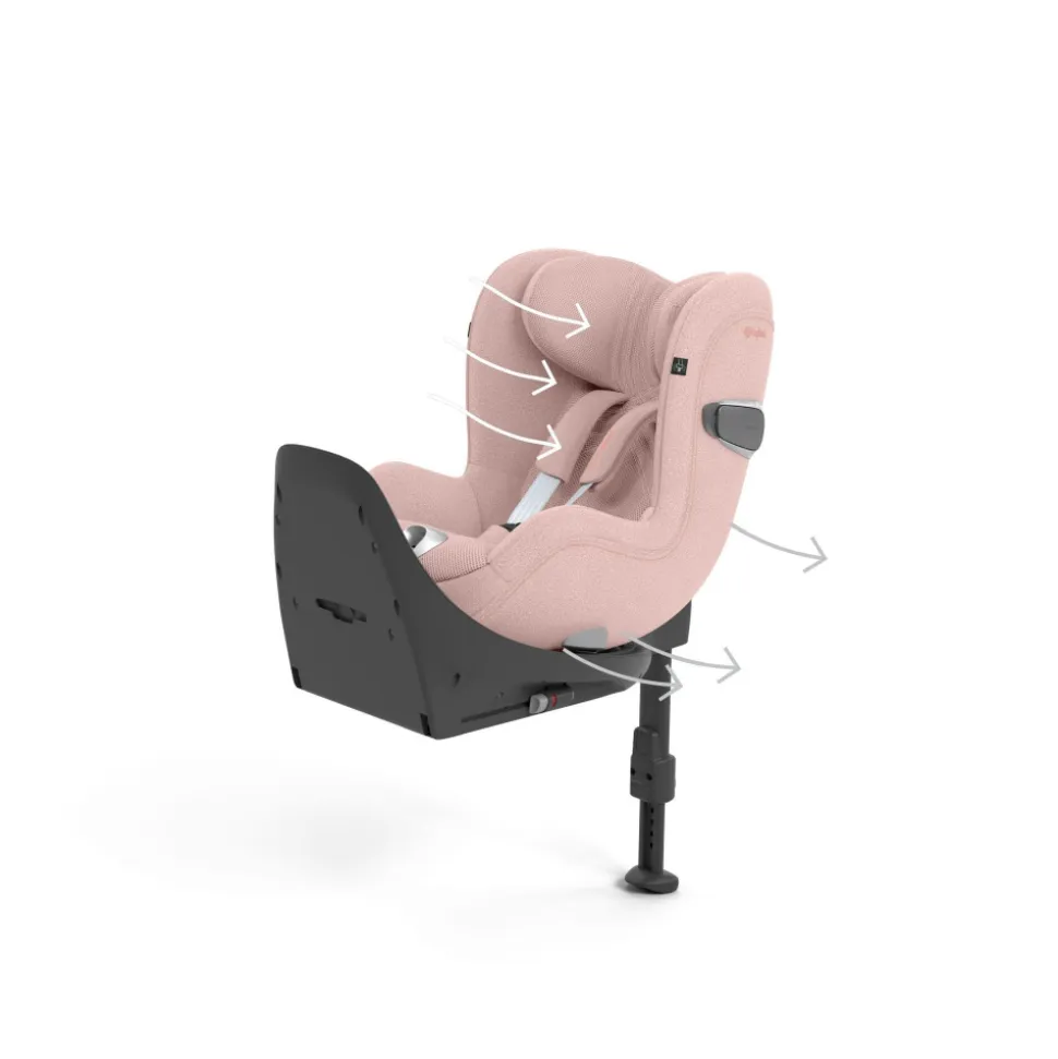 Siège auto sirona t i-size tissu plus peach pink