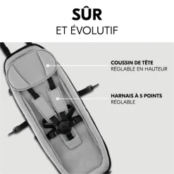 Siège bébé pour remorque de vélo baby lounger 2 grey
