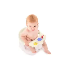 Siège de bain bébé sécurisé avec jouets intégrés dune