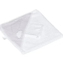 Sortie de bain avec gant lily grey