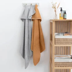 Sortie de bain enfant gris