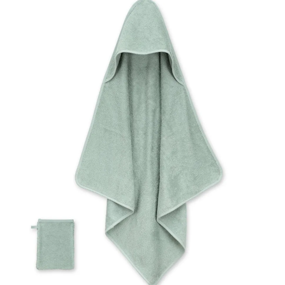 Sortie de bain enfant vert sauge