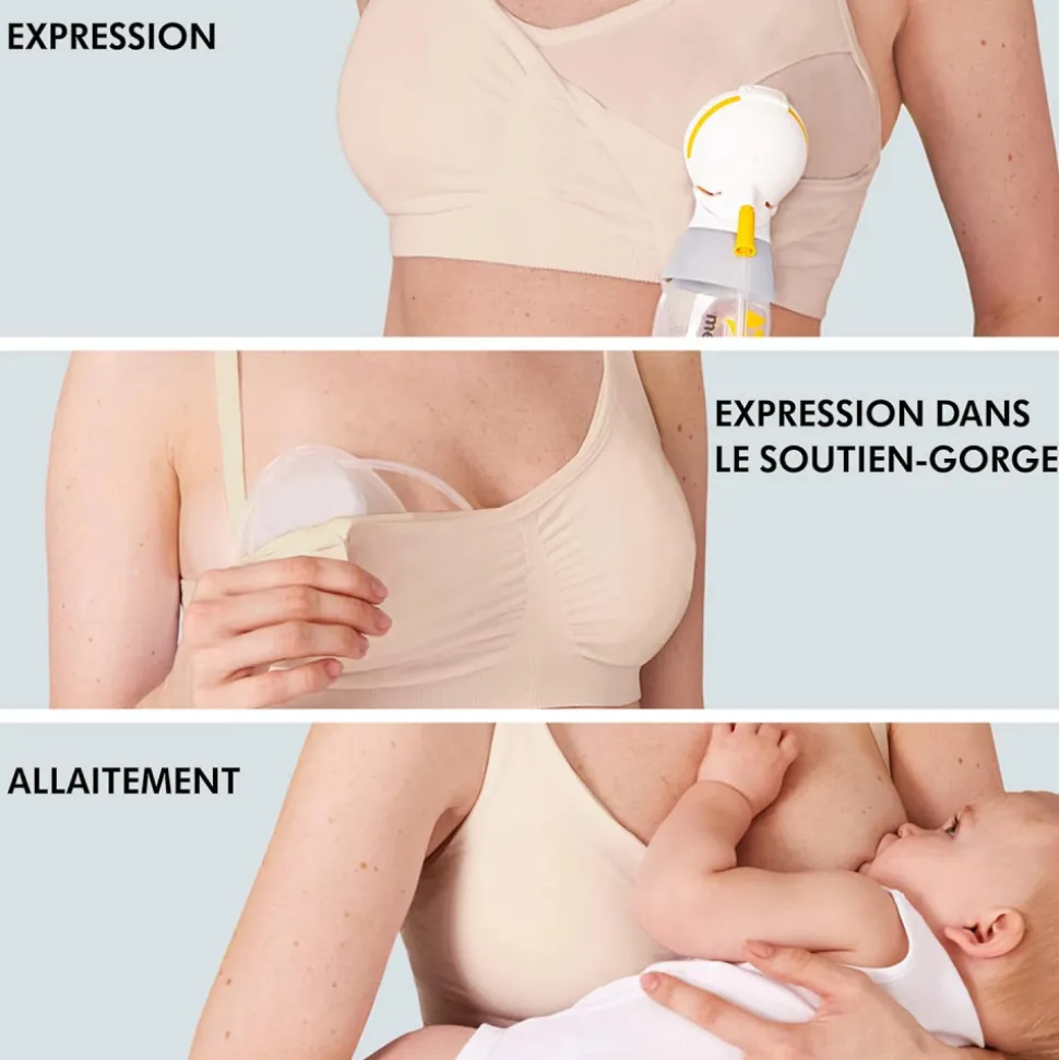 Soutien-gorge d'allaitement 3-en-1 s chair