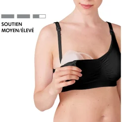 Soutien-gorge d'allaitement 3-en-1 m noir