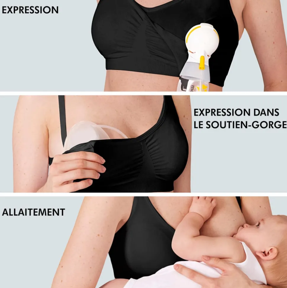 Soutien-gorge d'allaitement 3-en-1 m noir