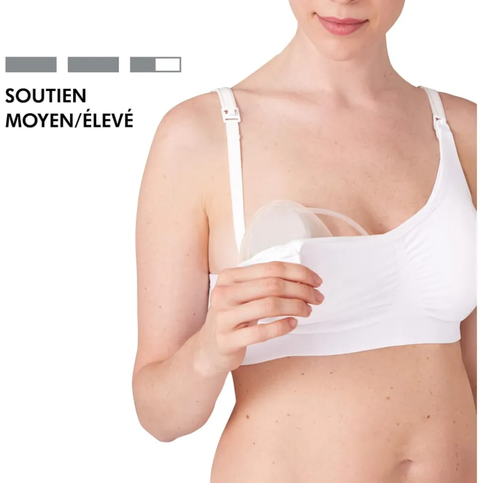 Soutien-gorge d'allaitement 3-en-1 m blanc