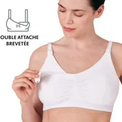 Soutien-gorge d'allaitement 3-en-1 l blanc