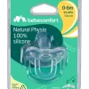 Sucette naturel physio tout en silicone - 0/6 mois - coloris aléatoire