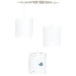 Suspension lumineuse trio blue baleine