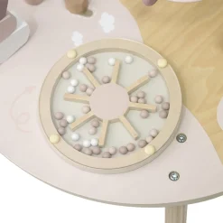 Table d'activités en bois - rose
