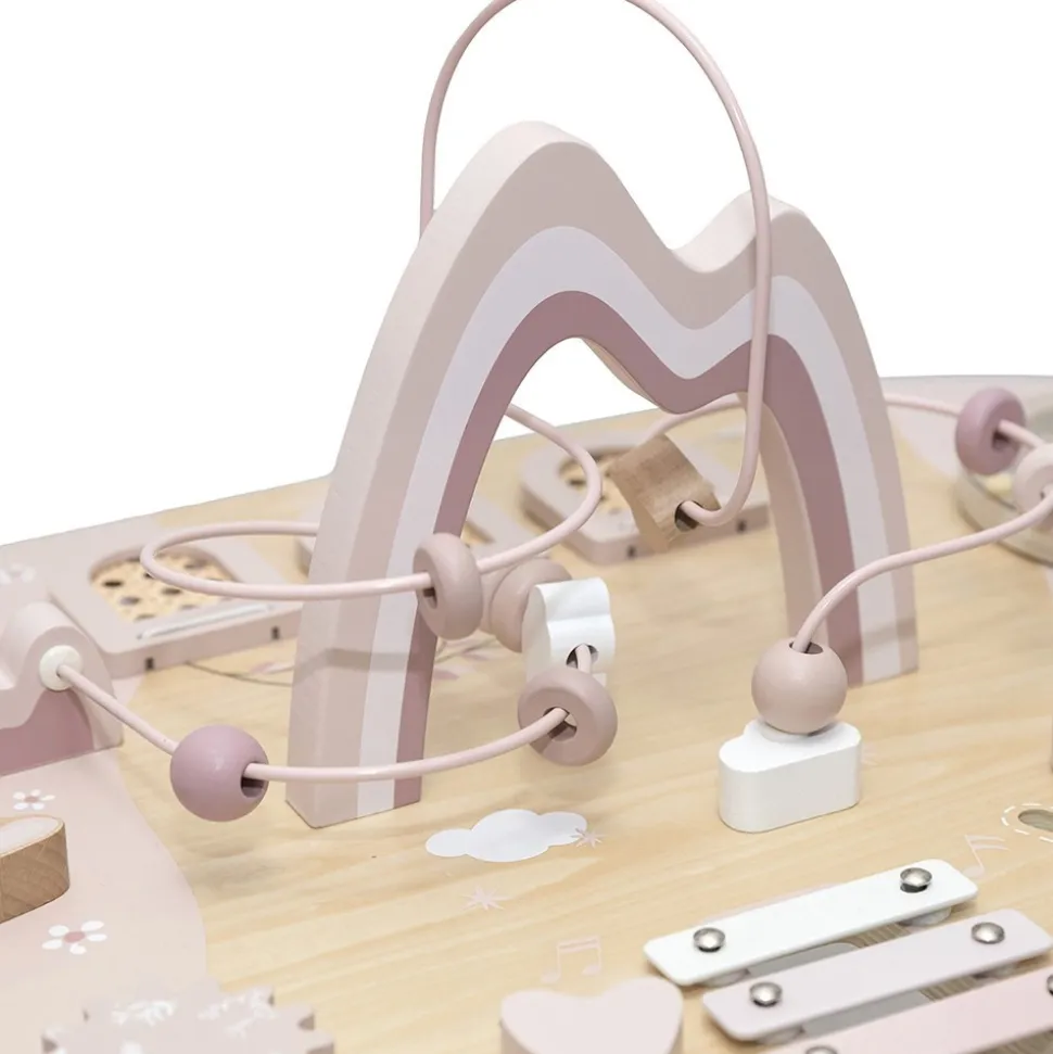 Table d'activités en bois - rose