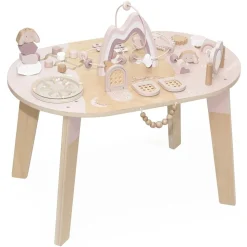 Table d'activités en bois - rose