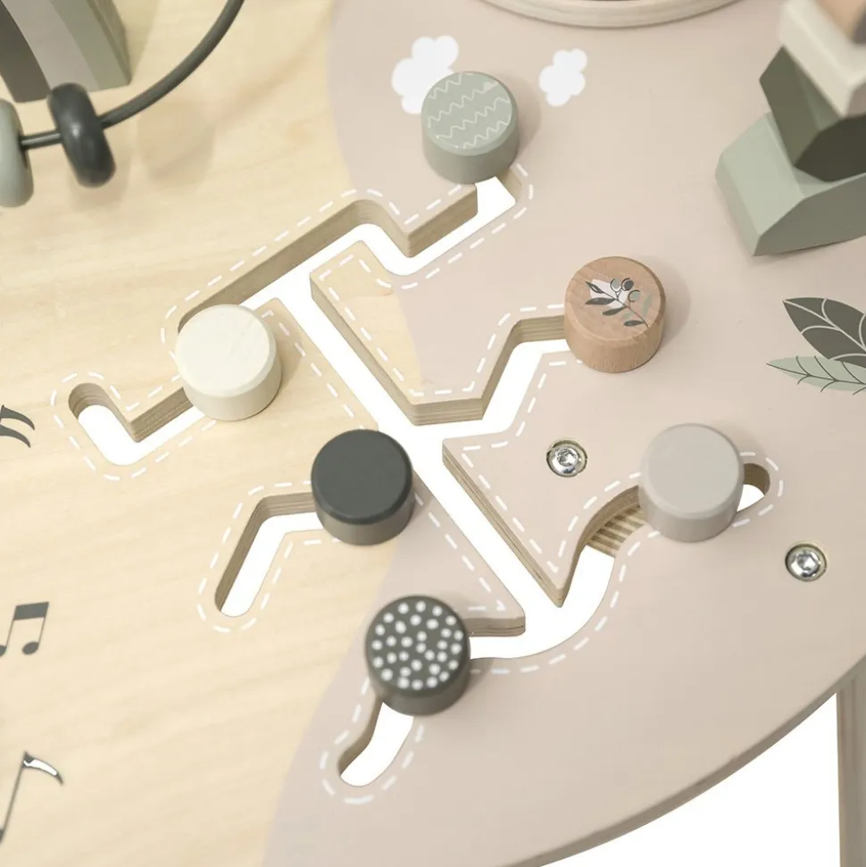 Table d'activités en bois - vert olive