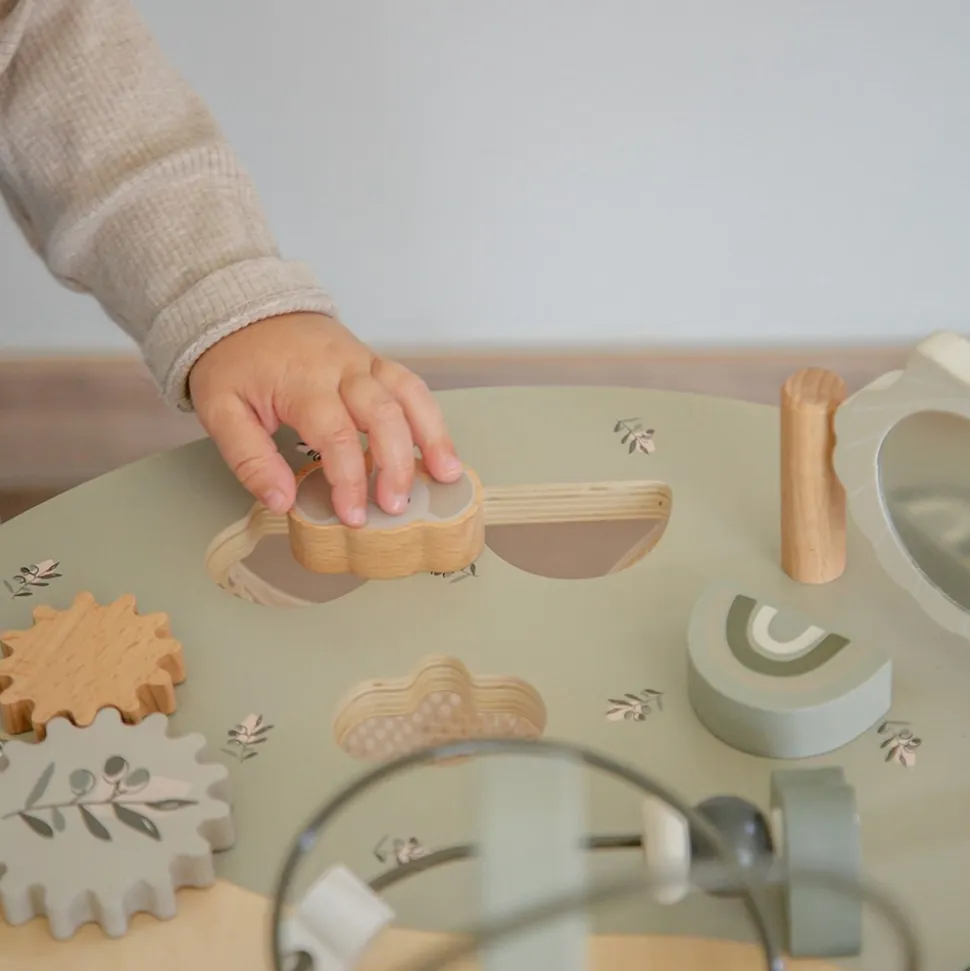 Table d'activités en bois - vert olive