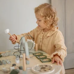 Table d'activités en bois - vert olive