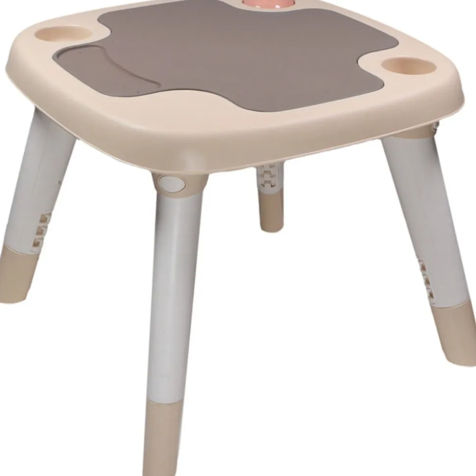 Table d'activités 3 en 1 - zèbre - rose / beige