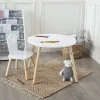 Table enfant douceur blanche étoiles grises