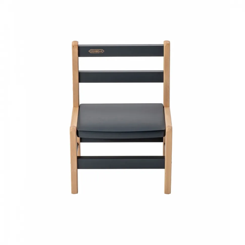 Table enfant gabriel + chaise basse louise hybride anthracite