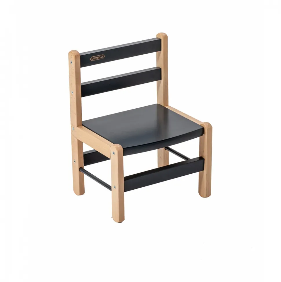 Table enfant gabriel + chaise basse louise hybride anthracite