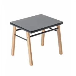 Table enfant gabriel + chaise basse louise hybride anthracite