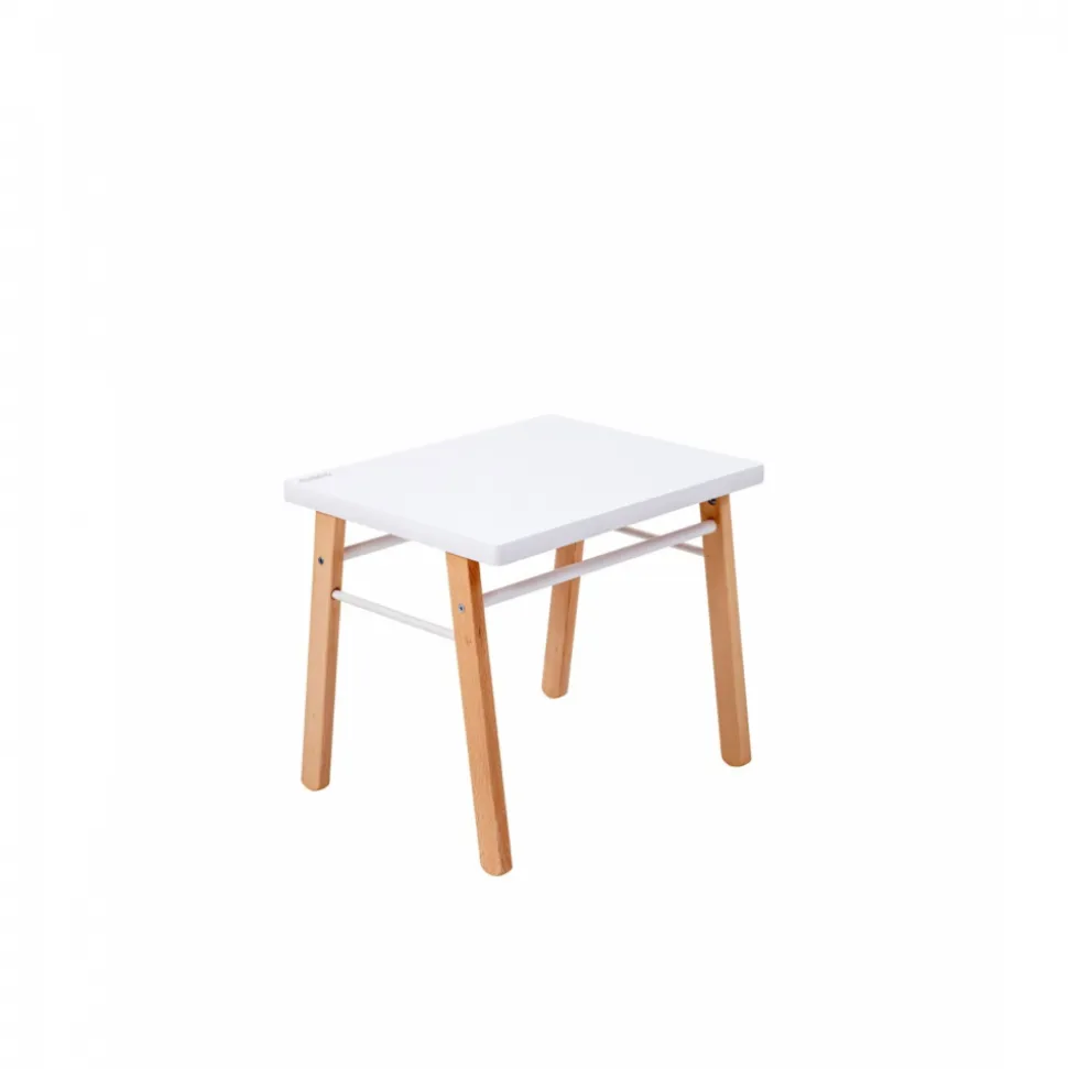 Table enfant gabriel + chaise basse louise hybride blanc