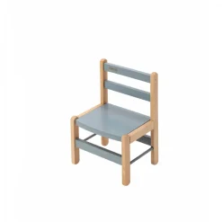 Table enfant gabriel + chaise basse louise hybride bleu gris