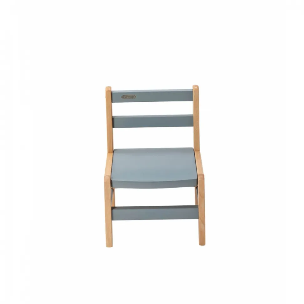 Table enfant gabriel + chaise basse louise hybride bleu gris