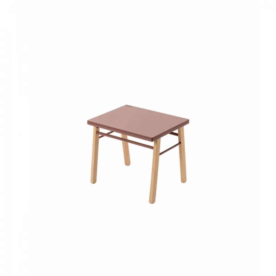 Table enfant gabriel + chaise basse louise hybride vieux rose