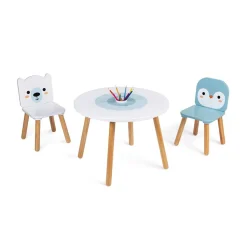 Table et chaises en bois enfant banquise