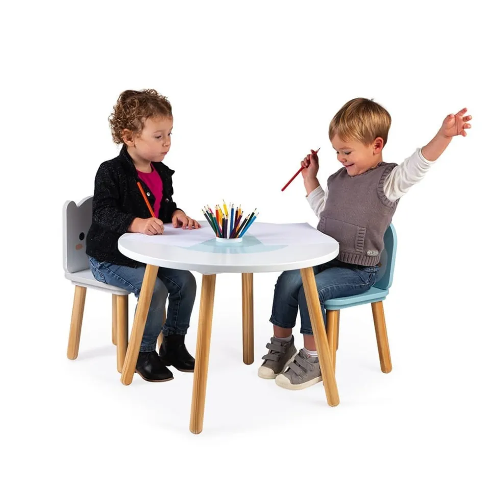 Table et chaises en bois enfant banquise