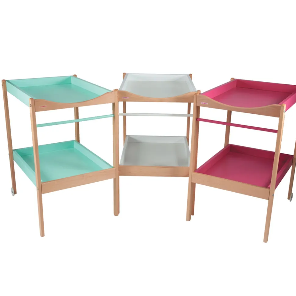 Table à langer alice 2 plateaux hybride vert mint