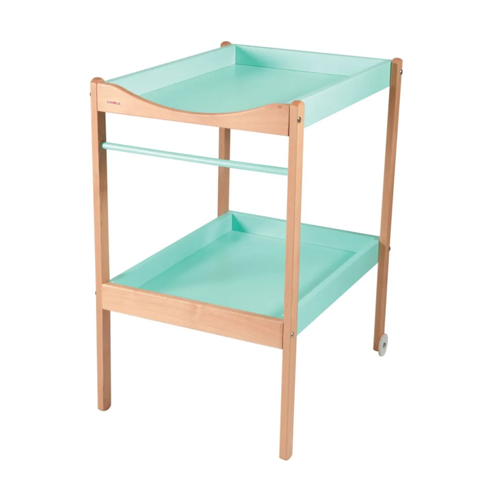 Table à langer alice 2 plateaux hybride vert mint