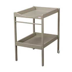 Table à langer alice 2 plateaux laque gris clair