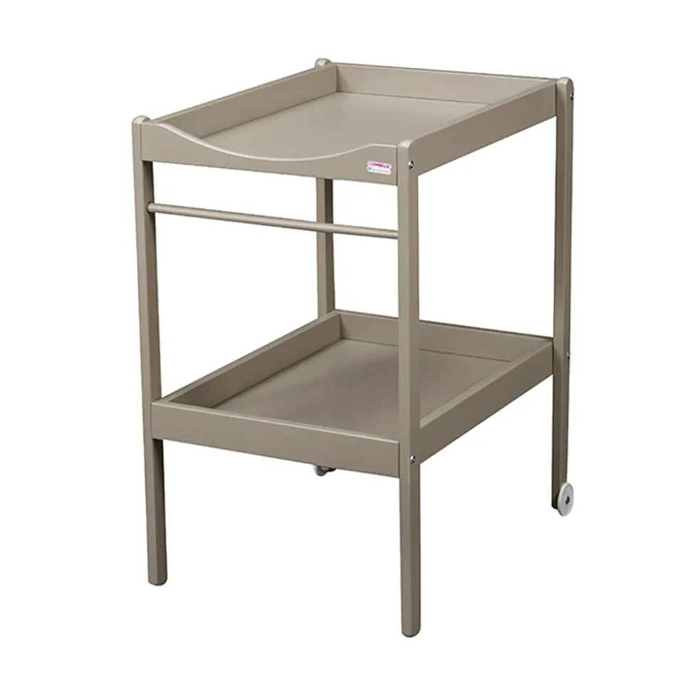 Table à langer alice 2 plateaux laque gris clair
