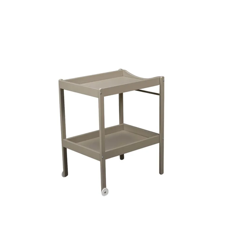 Table à langer alice 2 plateaux laque gris clair