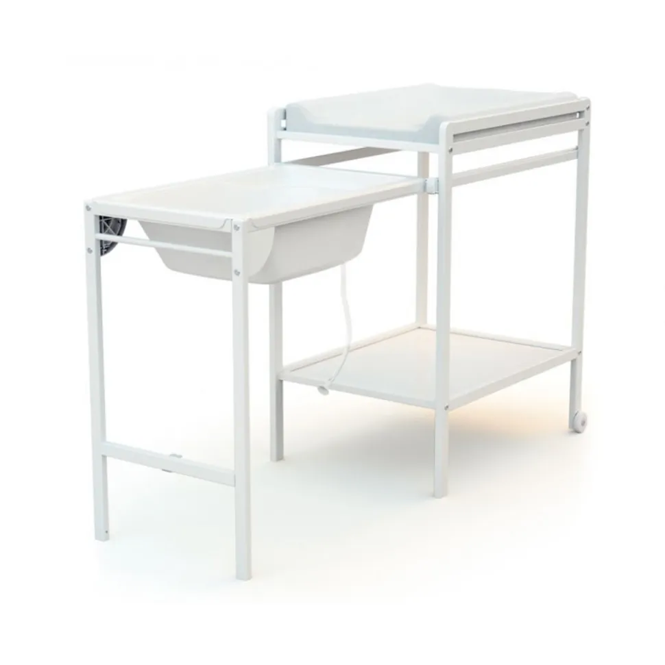 Table à langer avec baignoire essentiel blanc