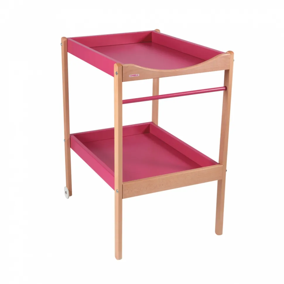Table à langer avec 2 plateaux margot hybride fuschia