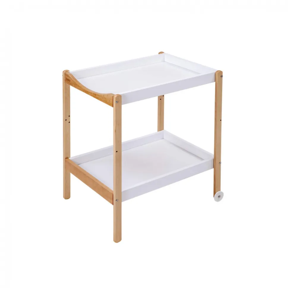 Table à langer avec 2 plateaux margot hybride blanc