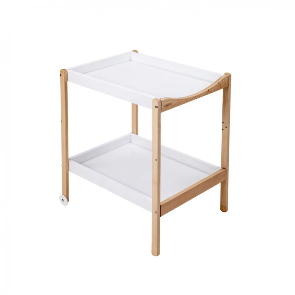 Table à langer avec 2 plateaux margot hybride blanc