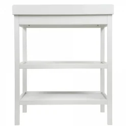 Table à langer bois blanc et matelas à langer gris