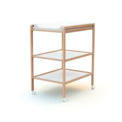 Table à langer double essentiel hêtre verni