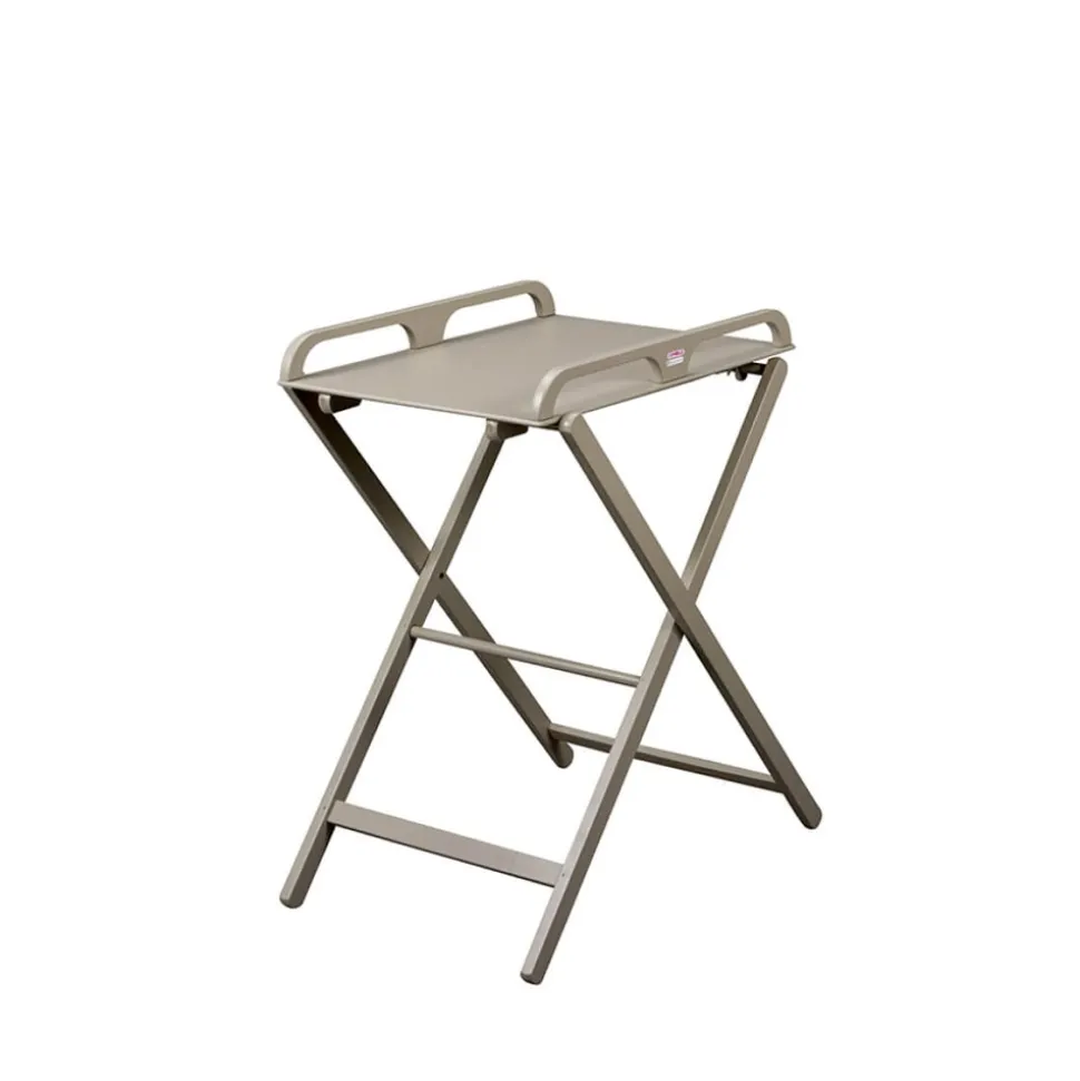 Table à langer jade pliante laque gris clair