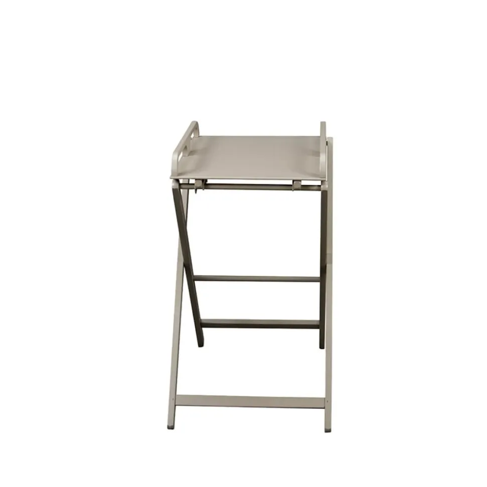 Table à langer jade pliante laque gris clair