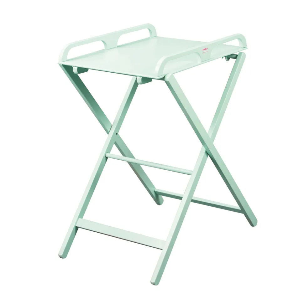 Table à langer jade pliante laque vert mint