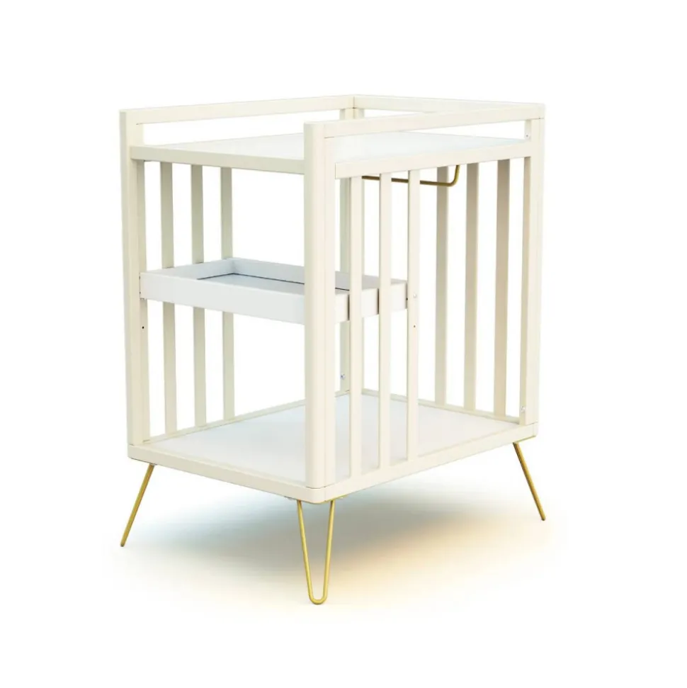 Table à langer only de jurababy blanc perle et jaune