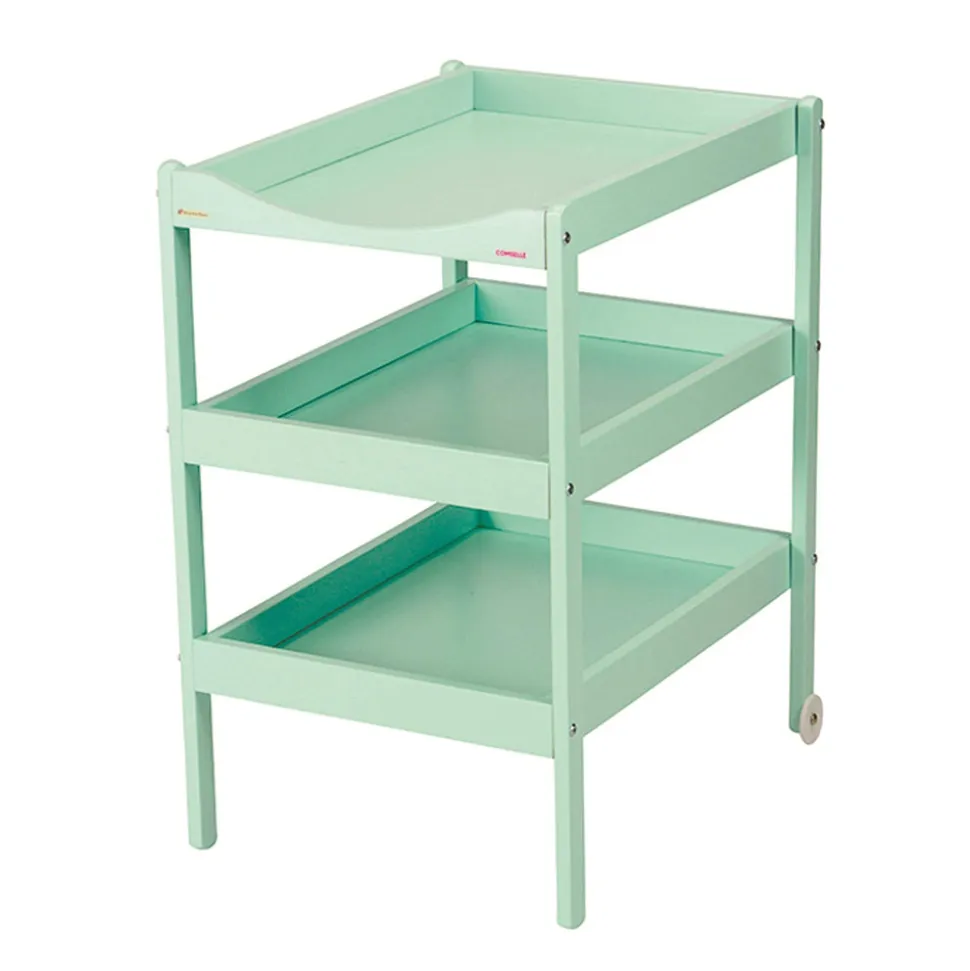 Table à langer susie 3 plateaux laque vert mint