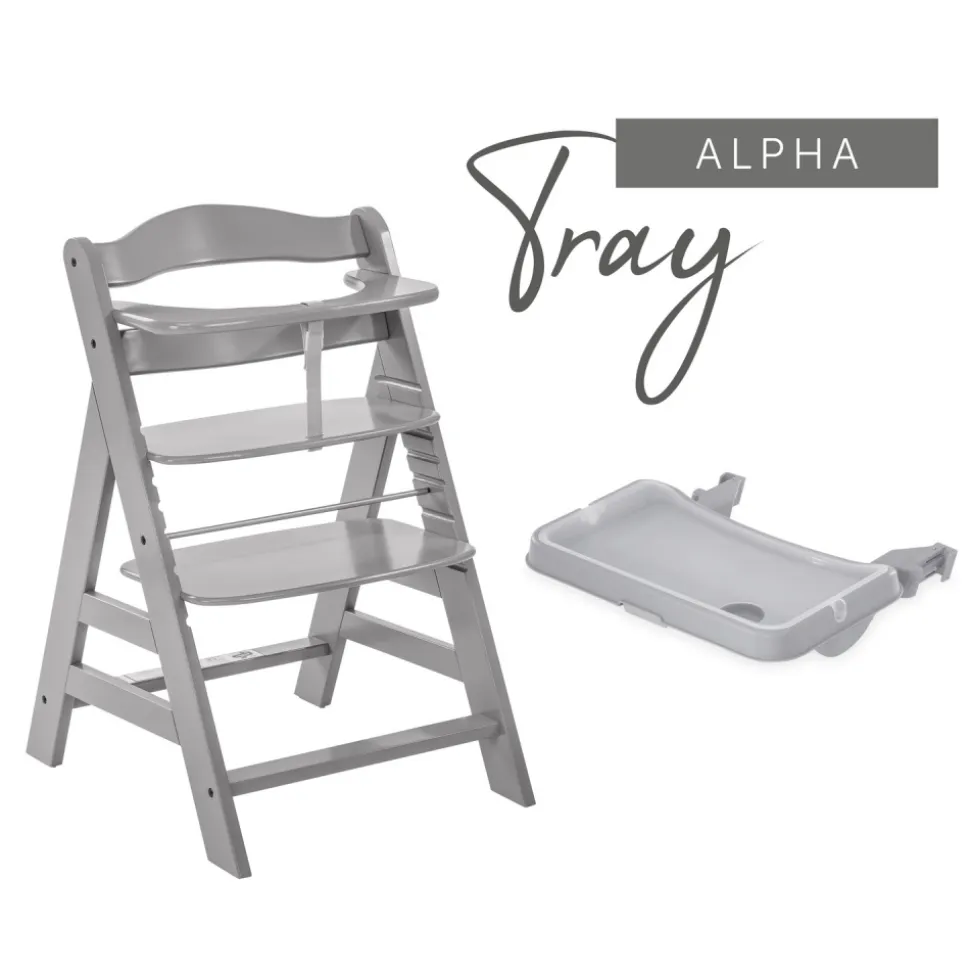 Tablette pour chaise haute alpha gris