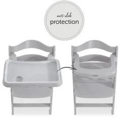 Tablette pour chaise haute alpha gris